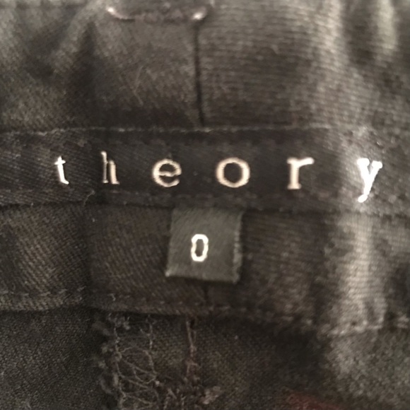 Theory Black Stretch Denim Demi Bootcut Low-rise Mid-rise Jeans Size 0 - Picture 2 of 9